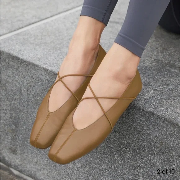 M. Gemi “The Una” - Light Tan Ballet Flats - Picture 1 of 11